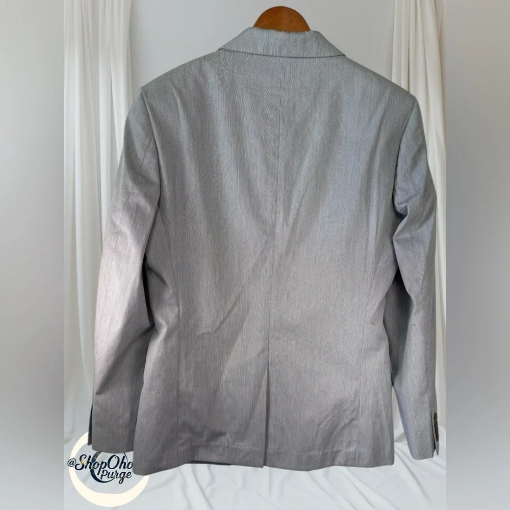 J crew Mens blazer suit jacket Light Blue Cotton Blazer 40  Classic Fit